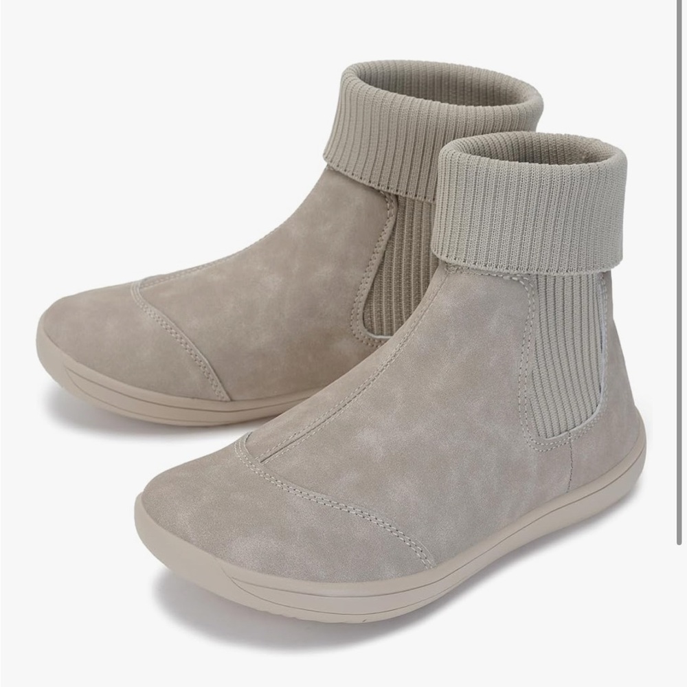 WHITIN beige Ankle Boots barefoot style wide